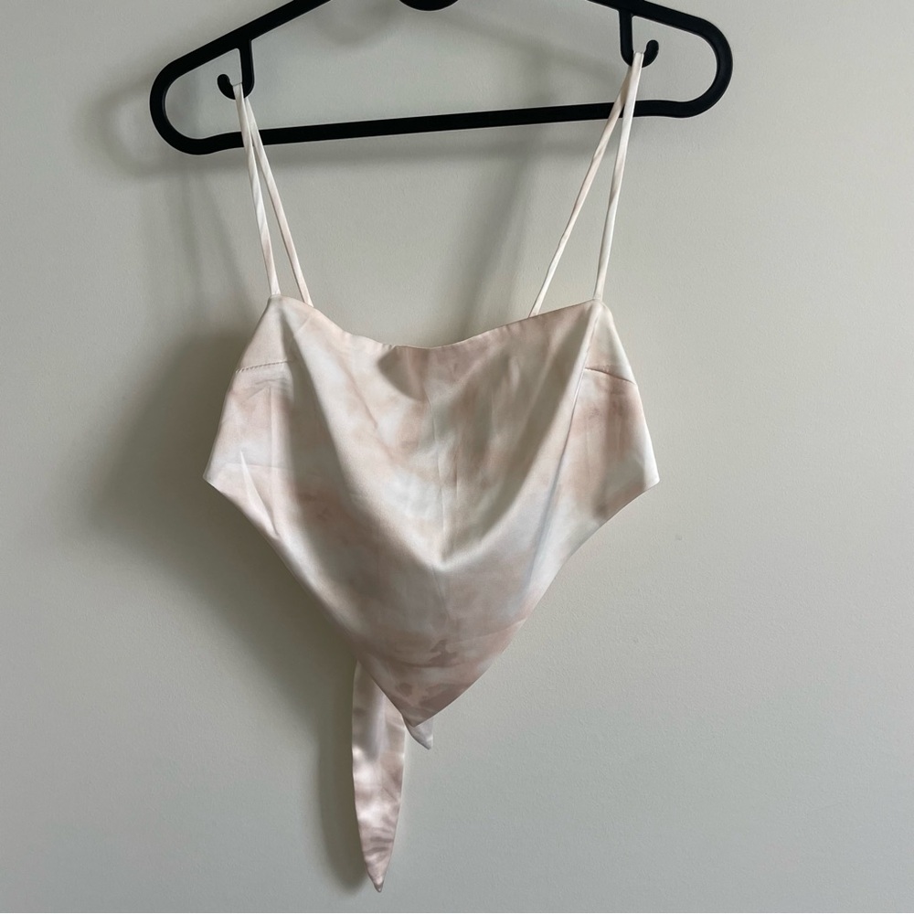 Pink bandana tie top